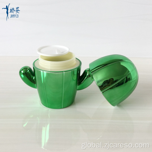 Plastic Cream Jar 30ml Cute Cactus Shape Baby Cream Jar Supplier